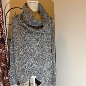 Express Heathered Gray Cowl Neck Sweater